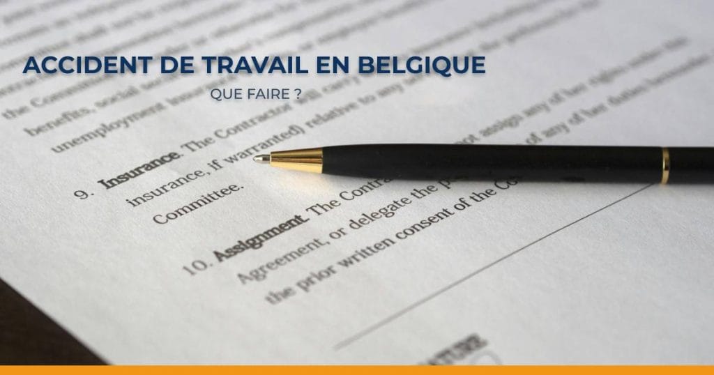 Accident de travail en Belgique : Papier d'assurance