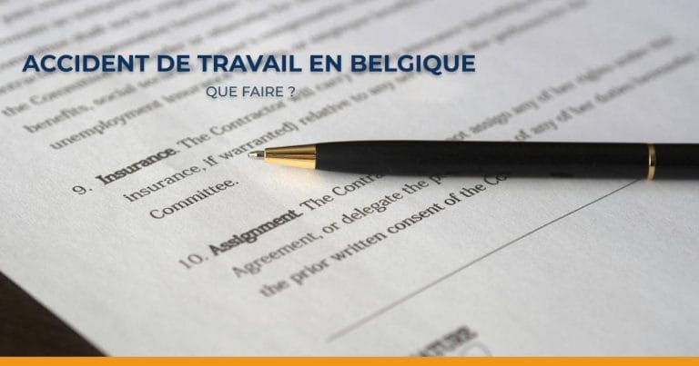 Accident de travail en Belgique : Papier d'assurance